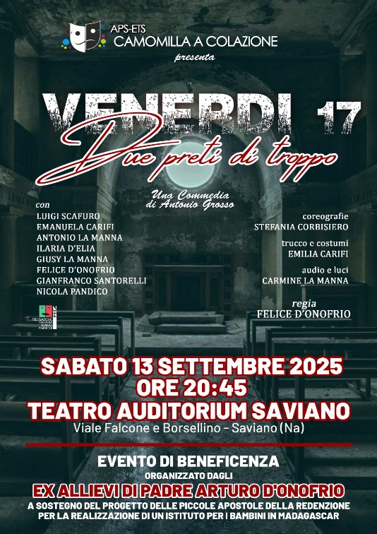 Spettacolo teatrale di beneficenza. Camomilla A Colazione 